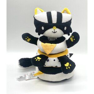 Coco Village Tuxedo Cat Plush Stacking STEM learning Stacker Toy Black White